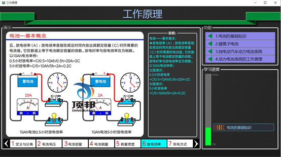 纯电动汽车动力电池教学软件